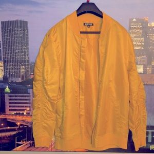 Outstanding ELWOOD Gold 💣 Bomber jacket New ruffle sleeve affect! Miami Vibes!